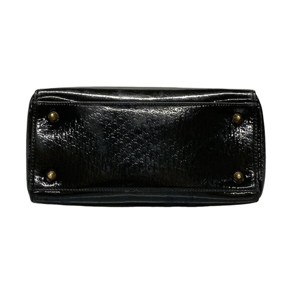 Auth DIOR/ChristianDior Lady Dior Medium Bag Black Patent Leather Handbag - Picture 7 of 15